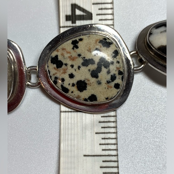 Silpada EXT RARE DALMATIAN JASPER SET - Bracelet - Ring - Pendant Sterling - Picture 9 of 16